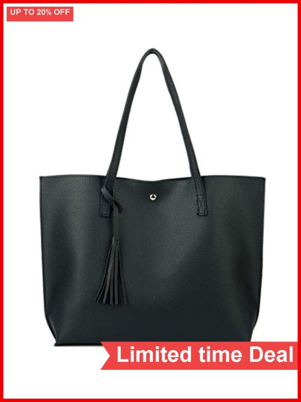 Nodykka Faux Leather Tote Satchel Magnetic Clasp Top Handle Purse